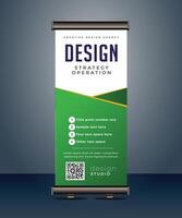 corporate business roll up banner standee pull up banner x banner template vector