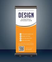 corporate business roll up banner standee pull up banner x banner template vector