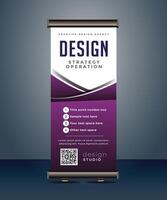 corporate business roll up banner standee pull up banner x banner template vector