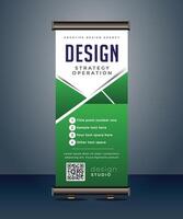 corporate business roll up banner standee pull up banner x banner template vector