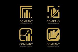 Logo company business gold template design vector