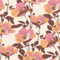 Floral Pattern in Retro Style vector