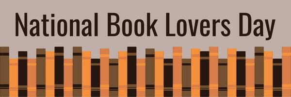 Book Lovers Day banner template. Books holiday concept vector