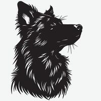 genial siluetas de perro blanco antecedentes vector