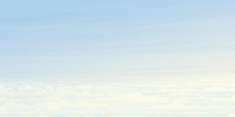 View above clouds with blue sky background illustration. Cloudscape in the morning.