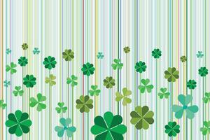 Illustration wallpaper, Abstract of clover leaves with line on soft green background. vector