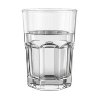 medio agua vaso , cristalería generado por ai png