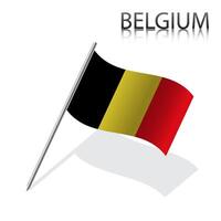 Realistic Belgian flag, illustration vector