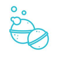 Bath bombs icon. Isolated on white background. From blue icon set. vector