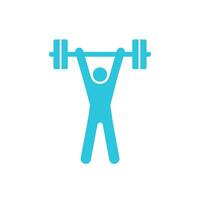 Incredible weightlifter icon, isolated on white background, from blue icon set. vector