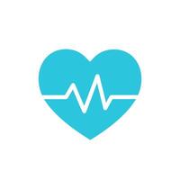 cardio corazón icono. aislado en blanco antecedentes. desde azul icono colocar. vector