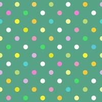 Polka Dot pattern, colorful seamless texture vector
