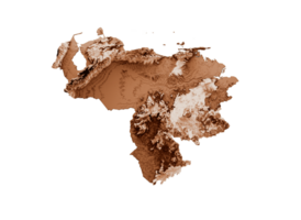 mapa de Venezuela en antiguo estilo, marrón gráficos en un retro estilo Clásico estilo. alto detallado 3d ilustración png