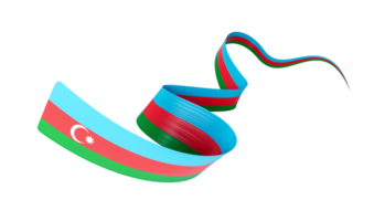 3d Flag Of Azerbaijan 3d Waving Azerbaijan Ribbon Flag 3d illustration png