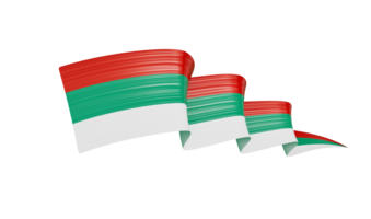 Wavy Bulgaria country flag for independence day 3d illustration png