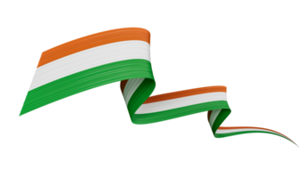 3d illustration bannière avec Irlande drapeau couleurs abstrait png