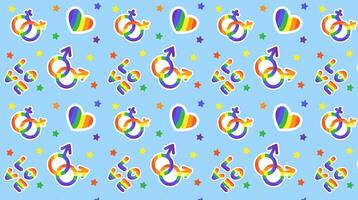 LGBT gay pride flag. LGBT seamless pattern. Rainbow symbol of LGBT community pride. illustration. vector