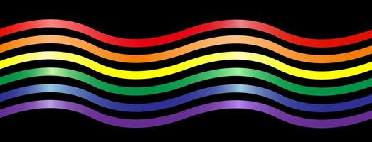 LGBTQ pride month banner. Rainbow PRIDE month with festival parades, parties and social events. Colorful rainbow flag. design template. LGBTQIA Pride Month Text. Pride flag . vector