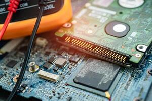 Repairing and upgrade mobile phone, electronic, computer hardware and technology concept. photo