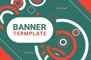 A colorful banner template with circles. vector