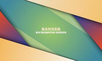 Banner background with stripes background. vector