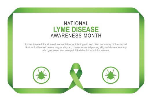 nacional Lyme enfermedad conciencia mes antecedentes. vector