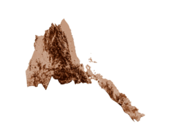 Map of Eritrea in old style, brown graphics in a retro style Vintage Style. High detailed 3d illustration png