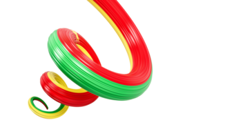 3d flagga av cameroon 3d spiral glansig band av Kamerun, 3d illustration png