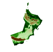 omanische topografische karte 3d realistische kartenfarbe 3d illustration png