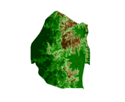 eswatini topografische karte 3d realistische kartenfarbe 3d illustration png