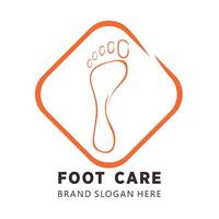 foot care podiatry logo with simple design premium quality vector