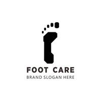 foot care podiatry logo with simple design premium quality vector