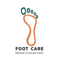 foot care podiatri logo with simple design premium design vector