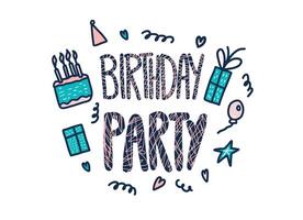 Birthday party poster. concept design. vector