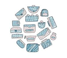 Set of handbags. design illustration. vector