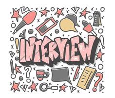 Interview design poster. illustration. vector