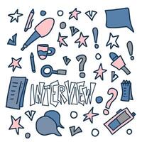 Interview design poster. illustration. vector