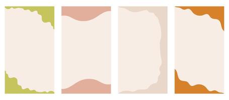 Set of varied shapes for use in vertical stories, promo site headers and footers. Decorative frame separator for imaginative design presented in a basic flat style. vector