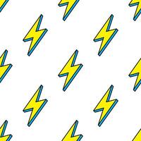 Seamless pattern with lightning. Flat illustration. For printing on T-shirts and other purposes. vector