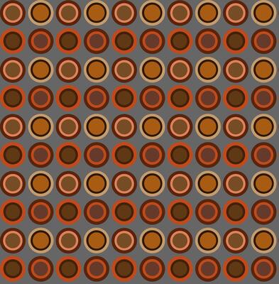 Seamless texture in the form of a brown round abstract pattern on a gray background