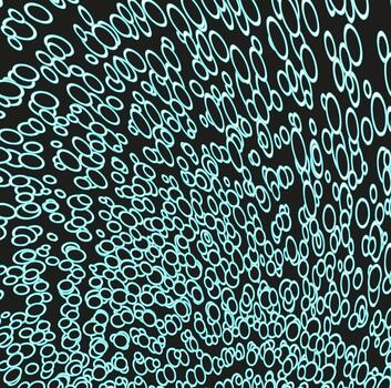 Abstract pattern in the form of blue water droplets on a black background vector