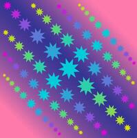 Star abstract pattern on pink background vector