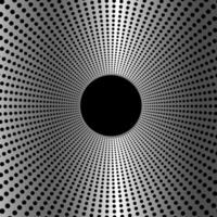 Abstract metal background with a geometric pattern in the form of small holes and dots arranged in a circle vector