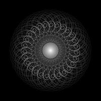 Gray monochrome background decorated with abstract round pattern vector