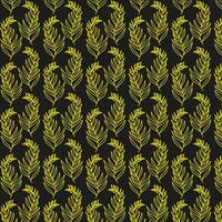 Abstract texture in the form of a pattern of golden leaves on a black background vector