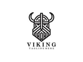 Viking logo design template vector