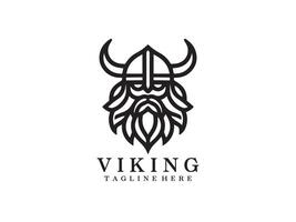 Viking logo design template vector