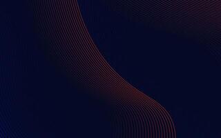 Abstract technology with dynamic wavy lines vector