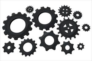 Set of Gears vector