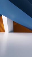 Abstract geometric interior structure, 3d rendering. video